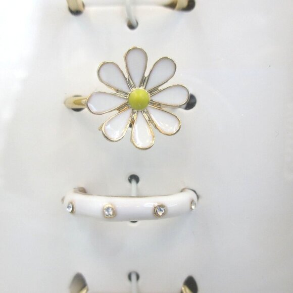 Nicole Miller Rings Set of 5 Multiple Design Size 8 And 9 Boho Stocking Stuffer - Picture 2 of 4